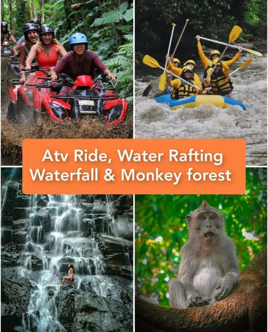 Atv, Rafting, Waterfall & Monkey Forest: 39usd per car